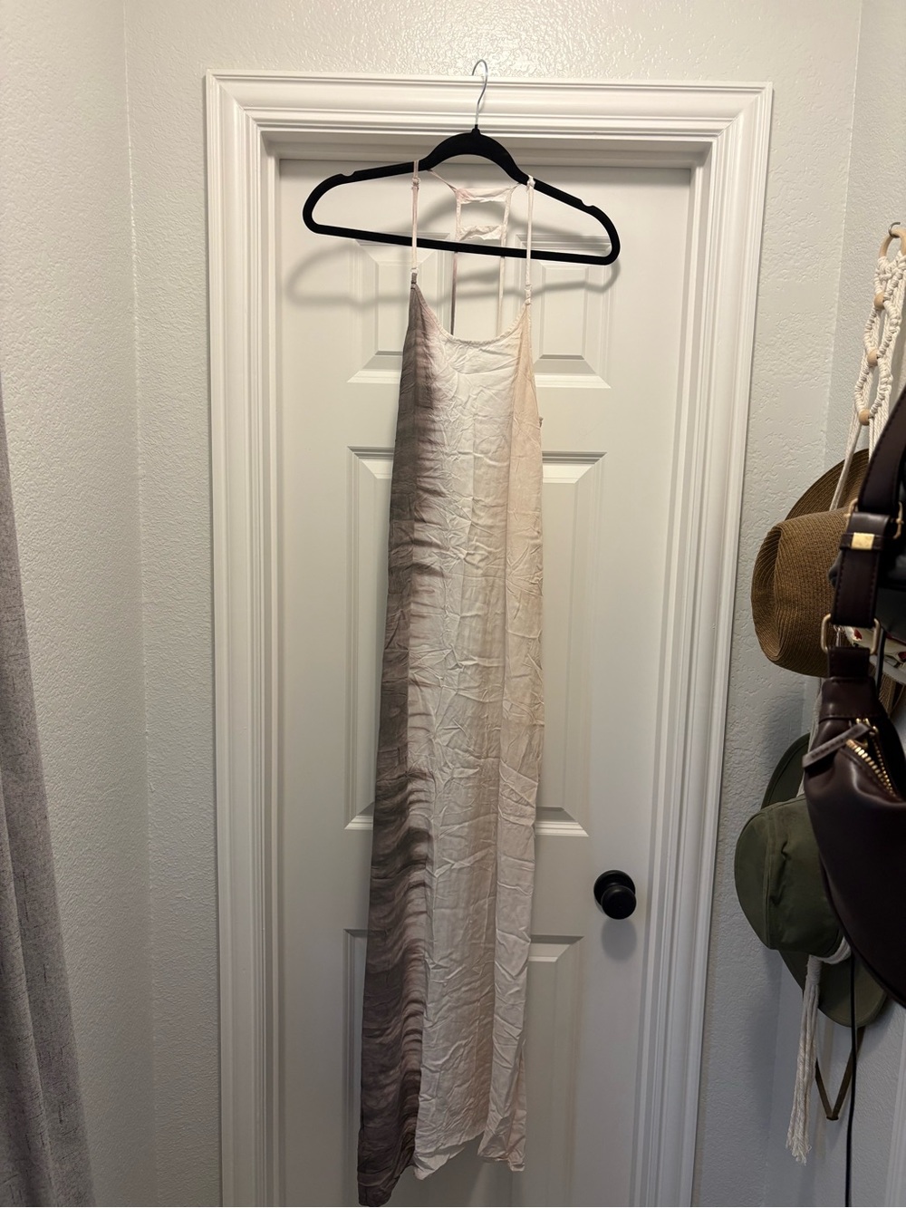 Lani Ombre Slip Dress in Blush and Charcoal